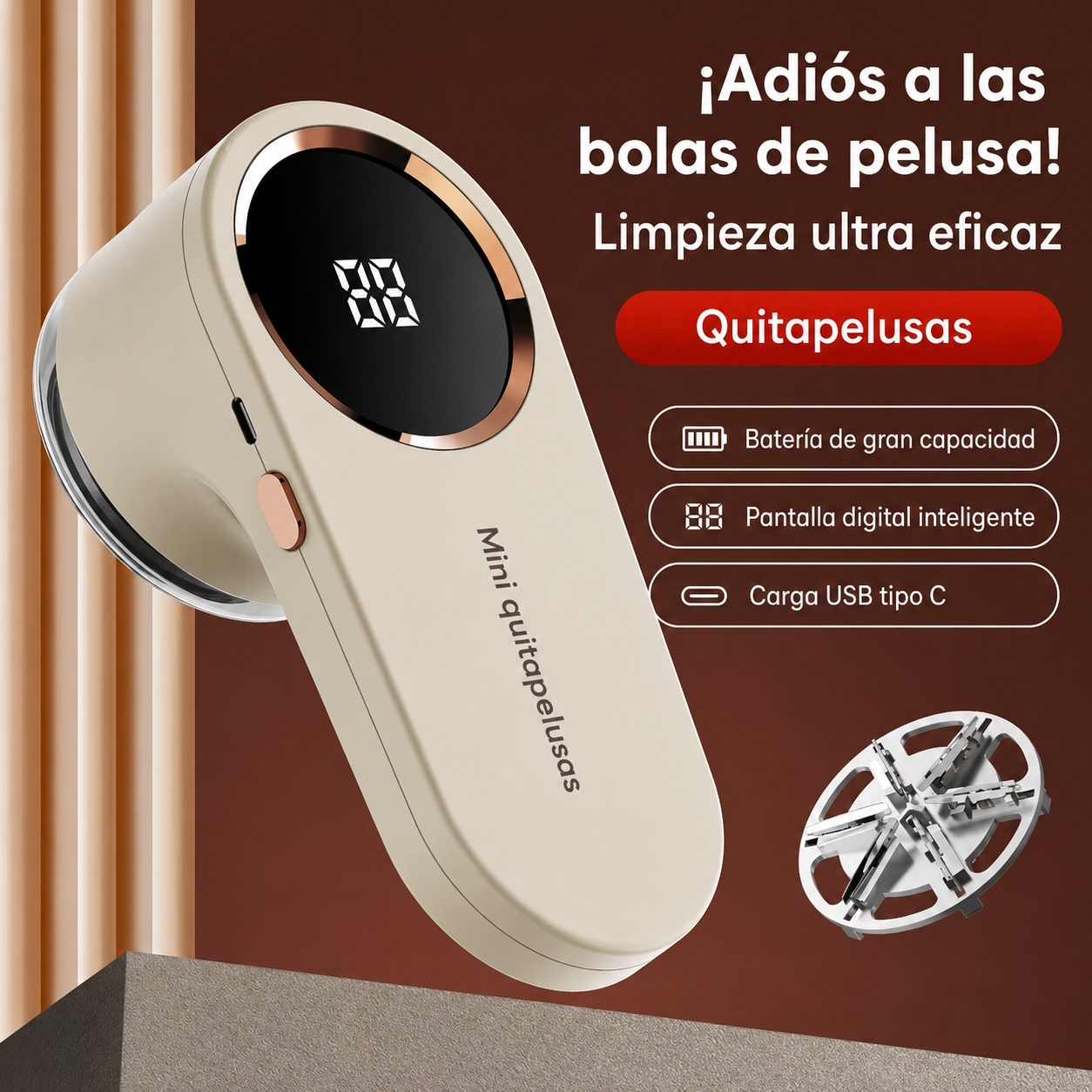 Quitapelusas Eléctrico Recargable Pro